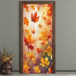 Tapestry Door Cover Outdoor Banners Forest 3D Aesthetic Bedroom Living Room Front Door Decorations Wall Door Background