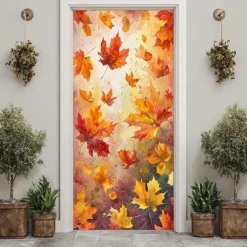 Tapestry Door Cover Outdoor Banners Forest 3D Aesthetic Bedroom Living Room Front Door Decorations Wall Door Background
