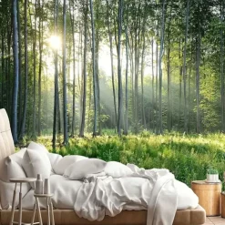Tapestry Wall Hangings Forest Landscape 3D Bedroom Living Room Dorm Decorations Wall Door Background
