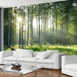 Tapestry Wall Hangings Forest Landscape 3D Bedroom Living Room Dorm Decorations Wall Door Background