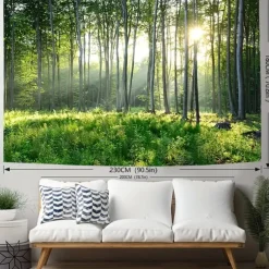 Tapestry Wall Hangings Forest Landscape 3D Bedroom Living Room Dorm Decorations Wall Door Background