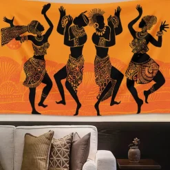 Tapestry Wall Hangings KoKopelli Ethnic Rustic Bedroom Living Room Dorm Decorations Wall Door Background