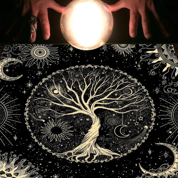 Tarot Tablecloth for Game, Altar Cloth, Witchcraft Astrology Decor Oracle Card Pad Tarot Mat Witcher Decor, Party Favors, Party Gift Decor, Party Supplies Magic Art Divination