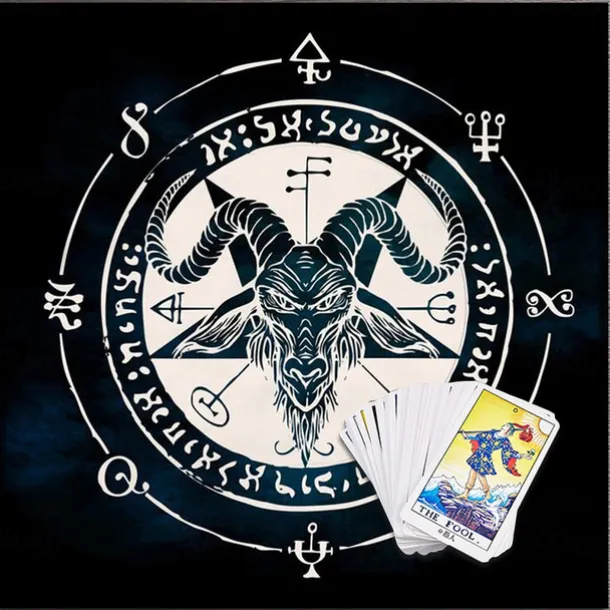 Tarot Tablecloth for Game, Altar Cloth, Witchcraft Astrology Decor Oracle Card Pad Tarot Mat Witcher Decor, Party Favors, Party Gift Decor, Party Supplies Magic Art Divination