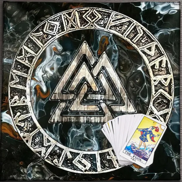 Tarot Tablecloth for Game, Altar Cloth, Witchcraft Astrology Decor Oracle Card Pad Tarot Mat Witcher Decor, Party Favors, Party Gift Decor, Party Supplies Magic Art Divination