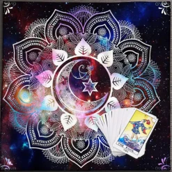 Tarot Tablecloth for Game, Altar Cloth, Witchcraft Astrology Decor Oracle Card Pad Tarot Mat Witcher Decor, Party Favors, Party Gift Decor, Party Supplies Magic Art Divination