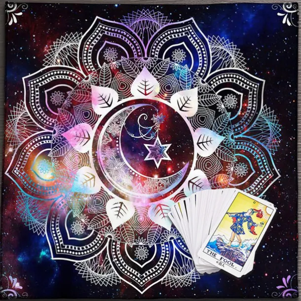 Tarot Tablecloth for Game, Altar Cloth, Witchcraft Astrology Decor Oracle Card Pad Tarot Mat Witcher Decor, Party Favors, Party Gift Decor, Party Supplies Magic Art Divination