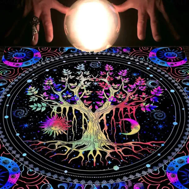 Tarot Tablecloth for Game, Altar Cloth, Witchcraft Astrology Decor Oracle Card Pad Tarot Mat Witcher Decor, Party Favors, Party Gift Decor, Party Supplies Magic Art Divination