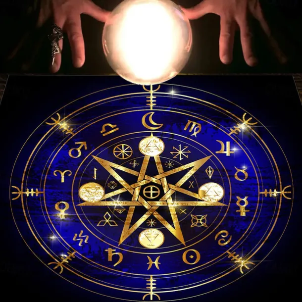 Tarot Tablecloth for Game, Altar Cloth, Witchcraft Astrology Decor Oracle Card Pad Tarot Mat Witcher Decor, Party Favors, Party Gift Decor, Party Supplies Magic Art Divination