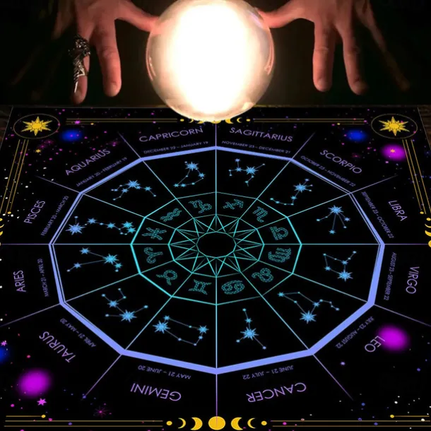 Tarot Tablecloth for Game, Altar Cloth, Witchcraft Astrology Decor Oracle Card Pad Tarot Mat Witcher Decor, Party Favors, Party Gift Decor, Party Supplies Magic Art Divination