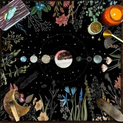 Tarot Tablecloth for Game, Altar Cloth, Witchcraft Astrology Decor Oracle Card Pad Tarot Mat Witcher Decor, Party Favors, Party Gift Decor, Party Supplies Magic Art Divination