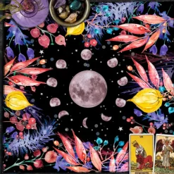 Tarot Tablecloth for Game, Altar Cloth, Witchcraft Astrology Decor Oracle Card Pad Tarot Mat Witcher Decor, Party Favors, Party Gift Decor, Party Supplies Magic Art Divination