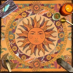 Tarot Tablecloth for Game, Altar Cloth, Witchcraft Astrology Decor Oracle Card Pad Tarot Mat Witcher Decor, Party Favors, Party Gift Decor, Party Supplies Magic Art Divination