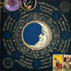 Tarot Tablecloth for Game, Altar Cloth, Witchcraft Astrology Decor Oracle Card Pad Tarot Mat Witcher Decor, Party Favors, Party Gift Decor, Party Supplies Magic Art Divination