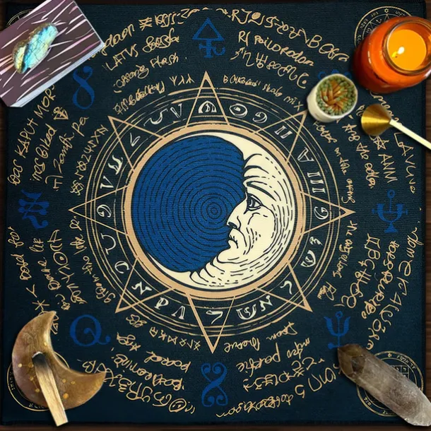 Tarot Tablecloth for Game, Altar Cloth, Witchcraft Astrology Decor Oracle Card Pad Tarot Mat Witcher Decor, Party Favors, Party Gift Decor, Party Supplies Magic Art Divination