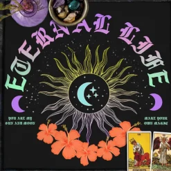 Tarot Tablecloth for Game, Altar Cloth, Witchcraft Astrology Decor Oracle Card Pad Tarot Mat Witcher Decor, Party Favors, Party Gift Decor, Party Supplies Magic Art Divination