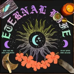 Tarot Tablecloth for Game, Altar Cloth, Witchcraft Astrology Decor Oracle Card Pad Tarot Mat Witcher Decor, Party Favors, Party Gift Decor, Party Supplies Magic Art Divination