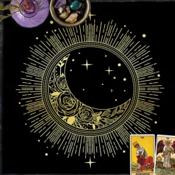 Tarot Tablecloth for Game, Altar Cloth, Witchcraft Astrology Decor Oracle Card Pad Tarot Mat Witcher Decor, Party Favors, Party Gift Decor, Party Supplies Magic Art Divination
