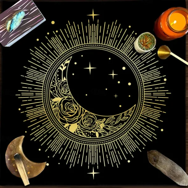 Tarot Tablecloth for Game, Altar Cloth, Witchcraft Astrology Decor Oracle Card Pad Tarot Mat Witcher Decor, Party Favors, Party Gift Decor, Party Supplies Magic Art Divination