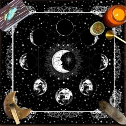 Tarot Tablecloth for Game, Altar Cloth, Witchcraft Astrology Decor Oracle Card Pad Tarot Mat Witcher Decor, Party Favors, Party Gift Decor, Party Supplies Magic Art Divination