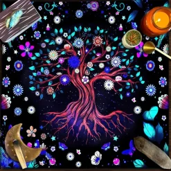 Tarot Tablecloth for Game, Altar Cloth, Witchcraft Astrology Decor Oracle Card Pad Tarot Mat Witcher Decor, Party Favors, Party Gift Decor, Party Supplies Magic Art Divination