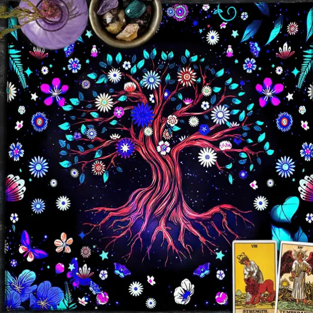 Tarot Tablecloth for Game, Altar Cloth, Witchcraft Astrology Decor Oracle Card Pad Tarot Mat Witcher Decor, Party Favors, Party Gift Decor, Party Supplies Magic Art Divination