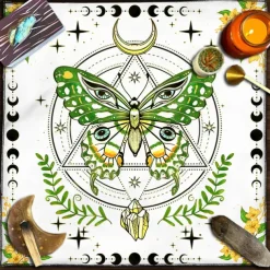 Tarot Tablecloth for Game, Altar Cloth, Witchcraft Astrology Decor Oracle Card Pad Tarot Mat Witcher Decor, Party Favors, Party Gift Decor, Party Supplies Magic Art Divination