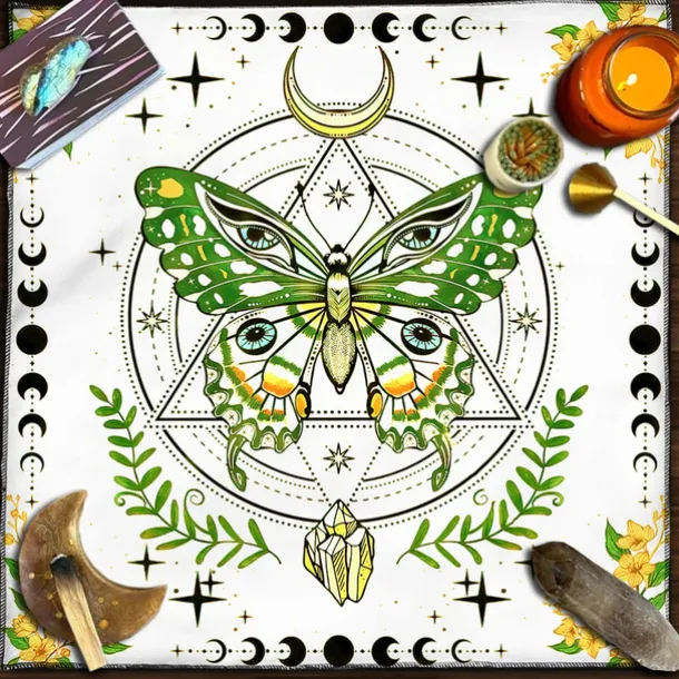 Tarot Tablecloth for Game, Altar Cloth, Witchcraft Astrology Decor Oracle Card Pad Tarot Mat Witcher Decor, Party Favors, Party Gift Decor, Party Supplies Magic Art Divination