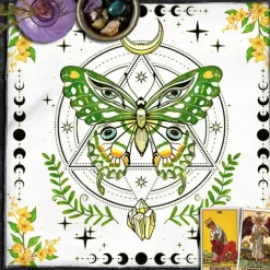 Tarot Tablecloth for Game, Altar Cloth, Witchcraft Astrology Decor Oracle Card Pad Tarot Mat Witcher Decor, Party Favors, Party Gift Decor, Party Supplies Magic Art Divination