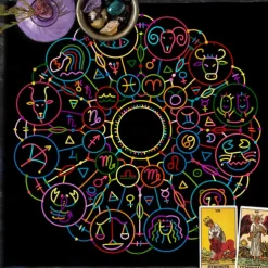 Tarot Tablecloth for Game, Altar Cloth, Witchcraft Astrology Decor Oracle Card Pad Tarot Mat Witcher Decor, Party Favors, Party Gift Decor, Party Supplies Magic Art Divination