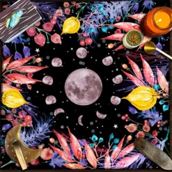 Tarot Tablecloth for Game, Altar Cloth, Witchcraft Astrology Decor Oracle Card Pad Tarot Mat Witcher Decor, Party Favors, Party Gift Decor, Party Supplies Magic Art Divination