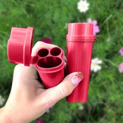 Teal Portable Cigarette Case with Built-in Lighter Holder - Durable ABS Plastic Flip-Top Design, Compact & Lightweight for Easy Carrying, Holds Multiple Cigarettes, Smoking Accessories