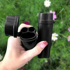 Teal Portable Cigarette Case with Built-in Lighter Holder - Durable ABS Plastic Flip-Top Design, Compact & Lightweight for Easy Carrying, Holds Multiple Cigarettes, Smoking Accessories