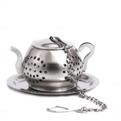 Teapot Shaped Stainless Steel Loose Leaf Tea Infuser Strainer - Reusable Tea Infusers for Herbal Spice Tea, Teaware, and Tea Ceremony Accessories