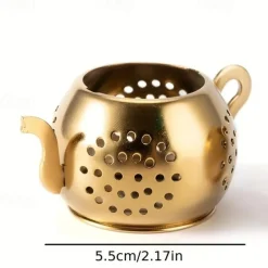 Teapot Shaped Stainless Steel Loose Leaf Tea Infuser Strainer - Reusable Tea Infusers for Herbal Spice Tea, Teaware, and Tea Ceremony Accessories