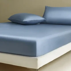 Tencel Bed Sheet Single Piece Summer Cool Ice Silk Mattress Protector Full Package Non-slip Bed Cover Bed Sheet Set