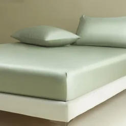 Tencel Bed Sheet Single Piece Summer Cool Ice Silk Mattress Protector Full Package Non-slip Bed Cover Bed Sheet Set