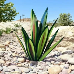 Tequila Rustic Sculpture, DIY Metal Agave Yard Art Plant, Rustic Hand Painted Metal Agave,Garden Yard Art Decoration Statue Home Decor for Yard Stakes,Garden Figurines,Outdoor Patio