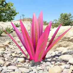 Tequila Rustic Sculpture, DIY Metal Agave Yard Art Plant, Rustic Hand Painted Metal Agave,Garden Yard Art Decoration Statue Home Decor for Yard Stakes,Garden Figurines,Outdoor Patio