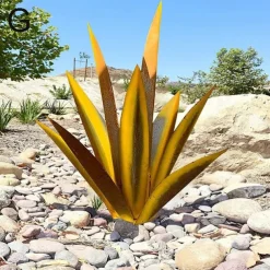 Tequila Rustic Sculpture, DIY Metal Agave Yard Art Plant, Rustic Hand Painted Metal Agave,Garden Yard Art Decoration Statue Home Decor for Yard Stakes,Garden Figurines,Outdoor Patio