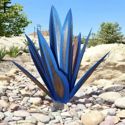 Tequila Rustic Sculpture, DIY Metal Agave Yard Art Plant, Rustic Hand Painted Metal Agave,Garden Yard Art Decoration Statue Home Decor for Yard Stakes,Garden Figurines,Outdoor Patio