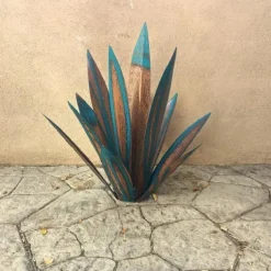 Tequila Rustic Sculpture, DIY Metal Agave Plant,Rustic Hand Painted Metal Agave,Garden Yard Art Decoration Statue Home Decor for Yard Stakes,Garden Figurines,Outdoor Patio
