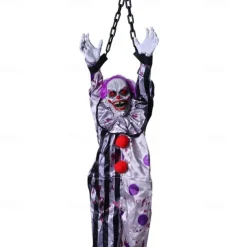 Terrifying Hanging Women Ghost, Halloween Scary Realistic Hanging Dead Body with Glowing Eyes, 3.93 Ft Sound Activated Hanging Ghost for Halloween Haunted Houses Party Outdoor Decorations