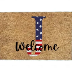 4th of July Doormat Kitchen Mat American Patriotic Floor Mat Non-Slip Independence Day Area Rug Oil Proof Rug Indoor Outdoor Mat Bedroom Decor Bathroom Mat Entrance Rug