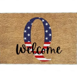 4th of July Doormat Kitchen Mat American Patriotic Floor Mat Non-Slip Independence Day Area Rug Oil Proof Rug Indoor Outdoor Mat Bedroom Decor Bathroom Mat Entrance Rug