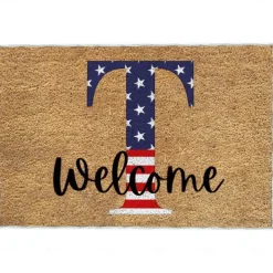 4th of July Doormat Kitchen Mat American Patriotic Floor Mat Non-Slip Independence Day Area Rug Oil Proof Rug Indoor Outdoor Mat Bedroom Decor Bathroom Mat Entrance Rug