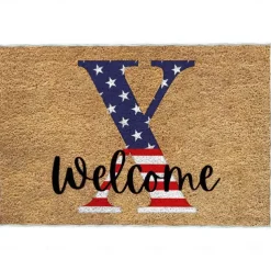 4th of July Doormat Kitchen Mat American Patriotic Floor Mat Non-Slip Independence Day Area Rug Oil Proof Rug Indoor Outdoor Mat Bedroom Decor Bathroom Mat Entrance Rug