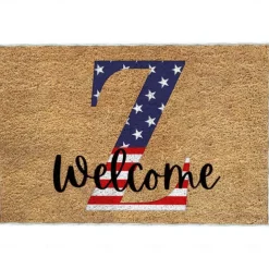 4th of July Doormat Kitchen Mat American Patriotic Floor Mat Non-Slip Independence Day Area Rug Oil Proof Rug Indoor Outdoor Mat Bedroom Decor Bathroom Mat Entrance Rug