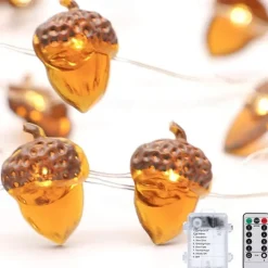 Thanksgiving Decorations Acorn Lights String, Fairy String Lights Battery Operated, Fall Lights for Home Autumn Garland Bedroom Christmas Tree Halloween Party Decor