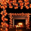 Thanksgiving Maple Leaf String Lights 10/20/40 LED Garland Lights Battery / USB Powered Halloween Christmas Wedding Party Holiday Garden Balcony Decoration